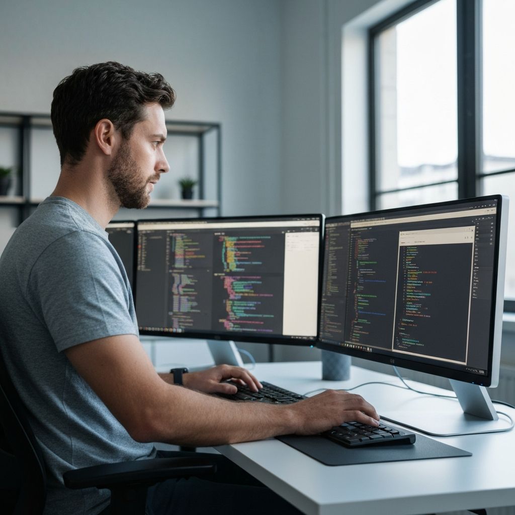 Developer al lavoro in ufficio